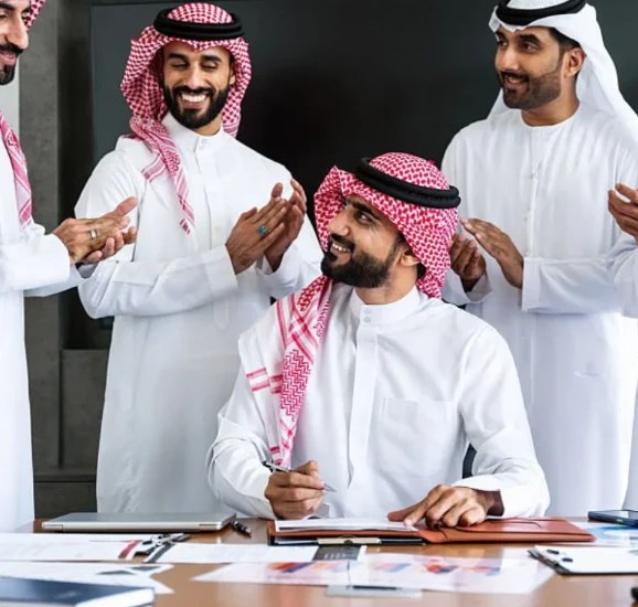 فريق عمل سعودي في اجتماع